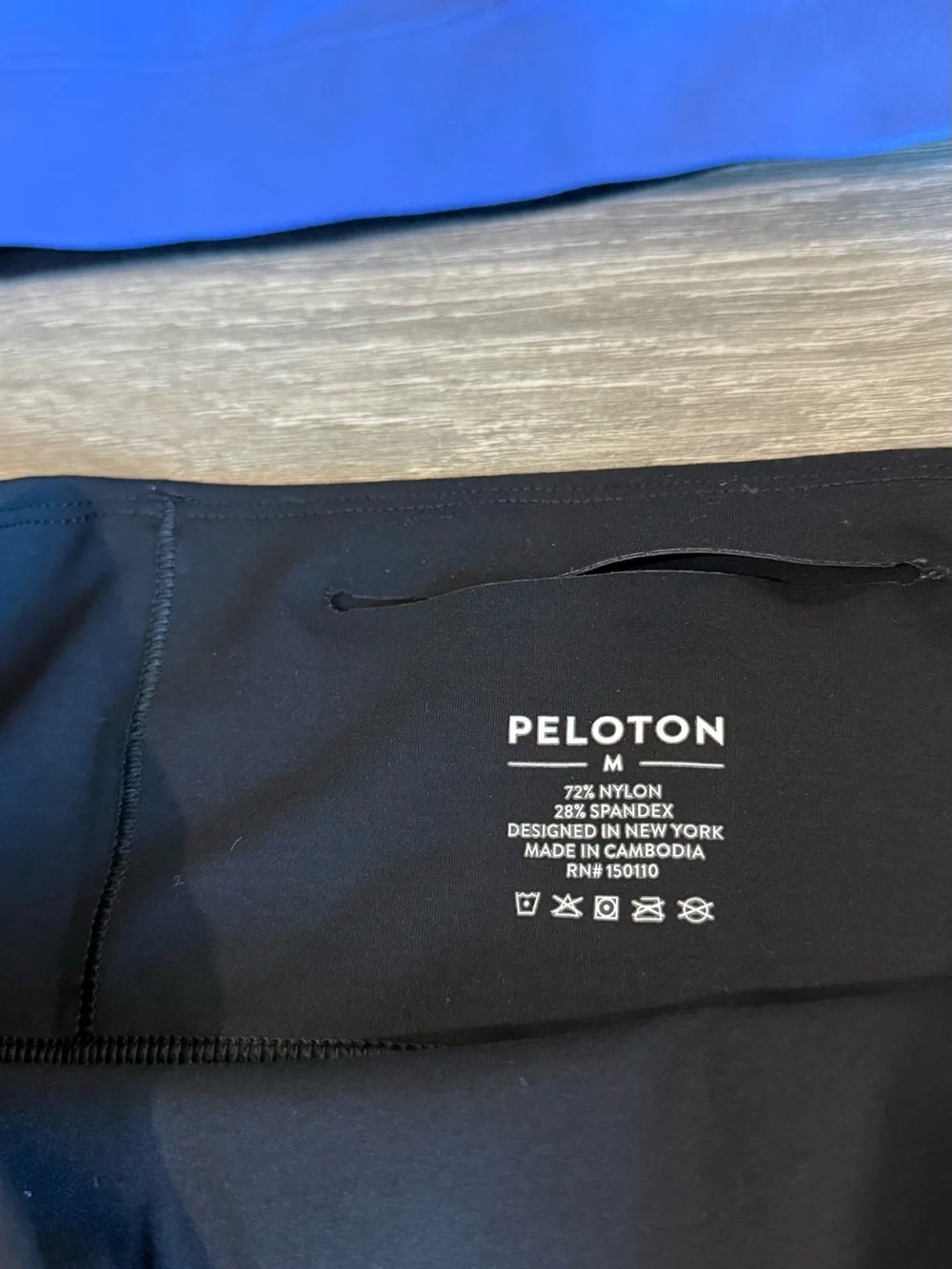 Peloton Blue Performance Leggings and Matching Sports Bra Workout Set